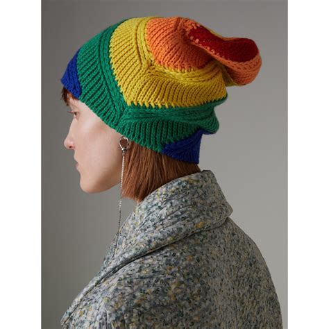 burberry rainbow beanie|authentic Burberry hat.